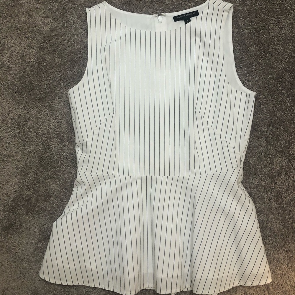 Peplum strip blouse from Banana Republic
